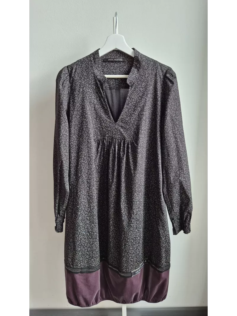 Sukienka Beate Heymann z bawełny i aksamitu | Stylowy Komis