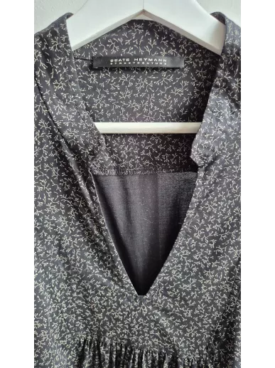 Sukienka Beate Heymann z bawełny i aksamitu | Stylowy Komis