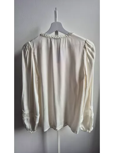 Bluzka Taranko kremowa z koronką | Stylowy Komis