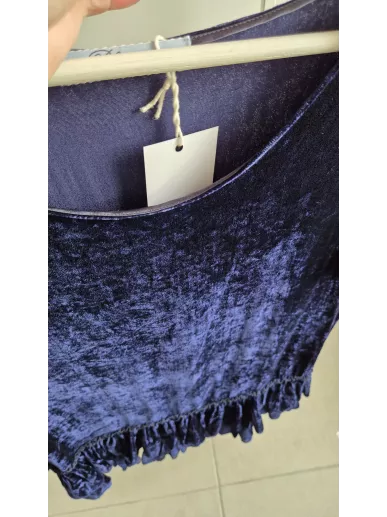 Sukienka Blumarine welurowa granatowa | Stylowy Komis