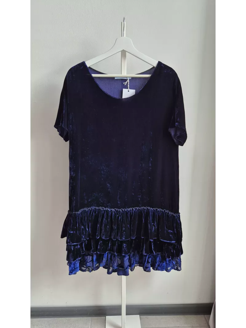 Sukienka Blumarine welurowa granatowa | Stylowy Komis