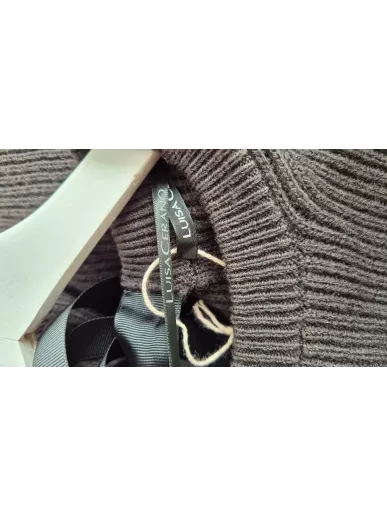 Sukienka wełniana LUISA CERANO grafit r. 38 | Stylowy Komis