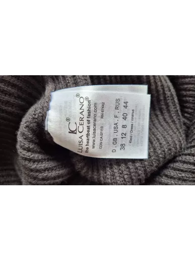 Sukienka wełniana LUISA CERANO grafit r. 38 | Stylowy Komis