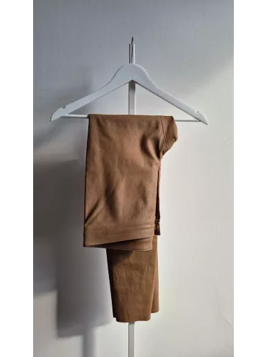 Skórzane spodnie ESCADA karmelowe r. 38 | Stylowy Komis