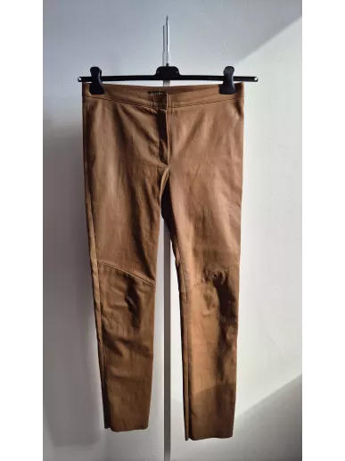 Skórzane spodnie ESCADA karmelowe r. 38 | Stylowy Komis