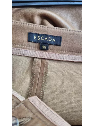 Skórzane spodnie ESCADA karmelowe r. 38 | Stylowy Komis