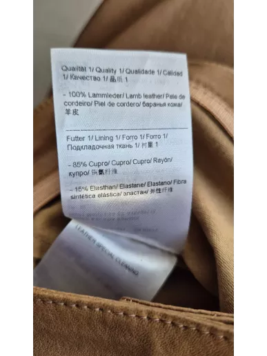 Skórzane spodnie ESCADA karmelowe r. 38 | Stylowy Komis