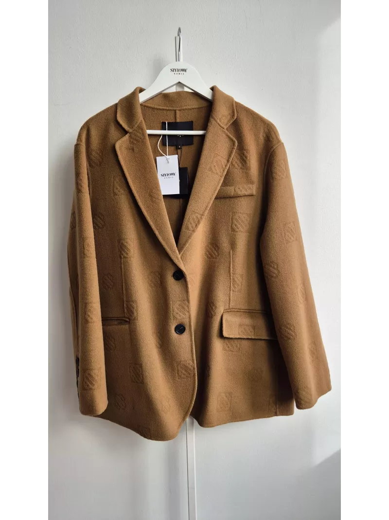 Marynarka Maje Paris camel z paskiem 36/38 – Stylowy Komis