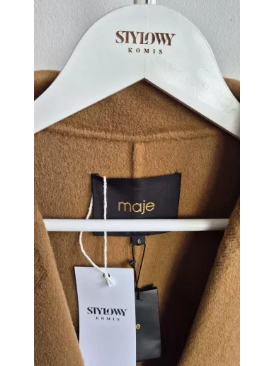 Marynarka Maje Paris camel z paskiem 36/38 – Stylowy Komis