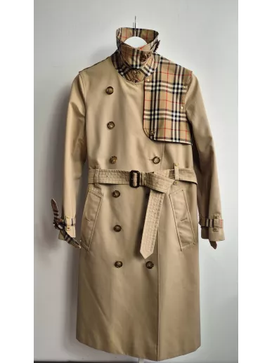 Limitowany trencz Burberry Heritage Check 36 – Stylowy Komis
