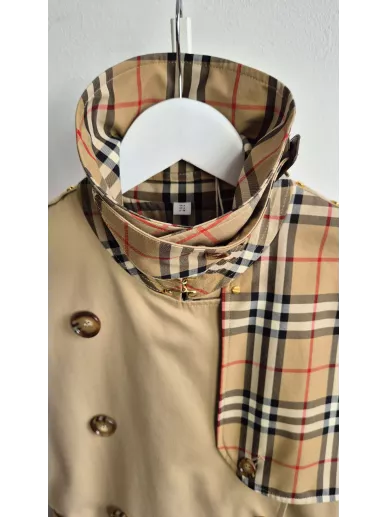 Limitowany trencz Burberry Heritage Check 36 – Stylowy Komis