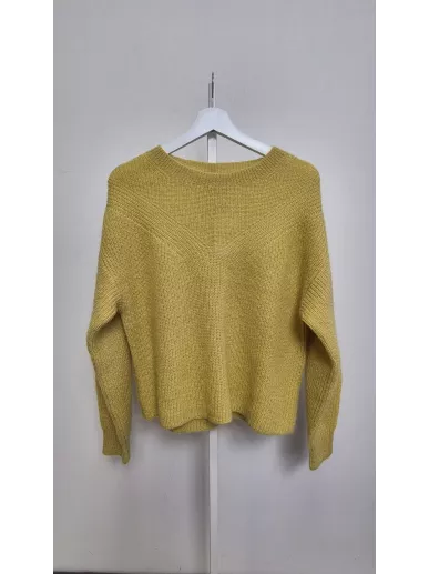 Sweter z moherem Luisa Cerano musztardowy 36 – Stylowy Komis