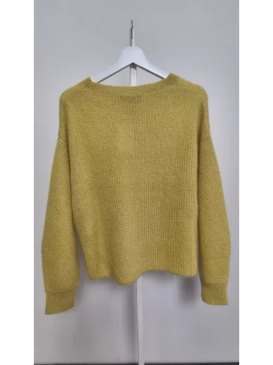 Sweter z moherem Luisa Cerano musztardowy 36 – Stylowy Komis