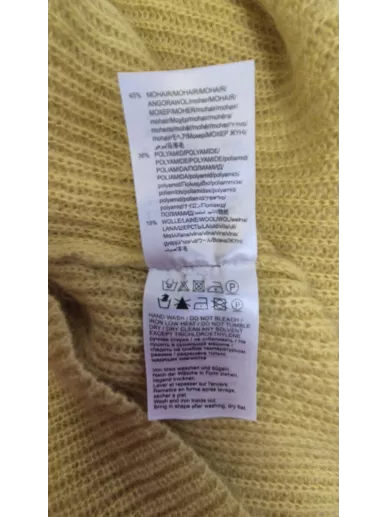 Sweter z moherem Luisa Cerano musztardowy 36 – Stylowy Komis