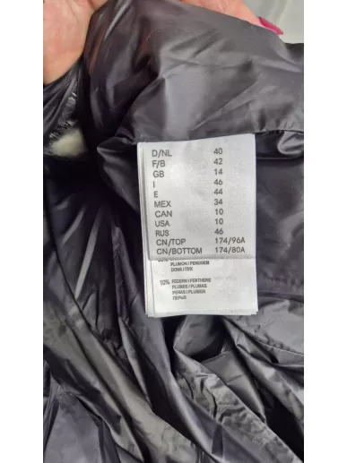 Laurèl puchowy płaszcz brązowy szampan – Stylowy Komis