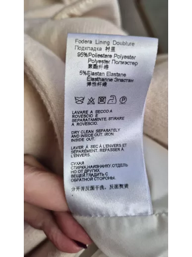 Dondup płaszcz z wełny i kaszmiru ecru – Stylowy Komis