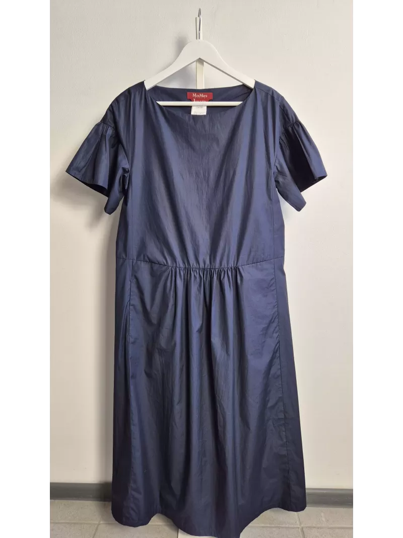 MaxMara Studio granatowa sukienka bawełniana Made in Italy