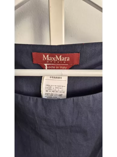 MaxMara Studio granatowa sukienka bawełniana Made in Italy