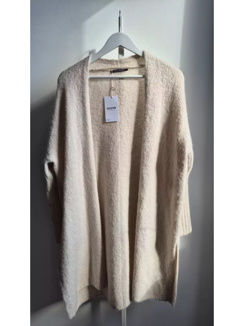 Luisa Cerano kardigan z alpaki beżowy nowy – Stylowy Komis