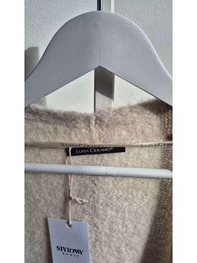 Luisa Cerano kardigan z alpaki beżowy nowy – Stylowy Komis