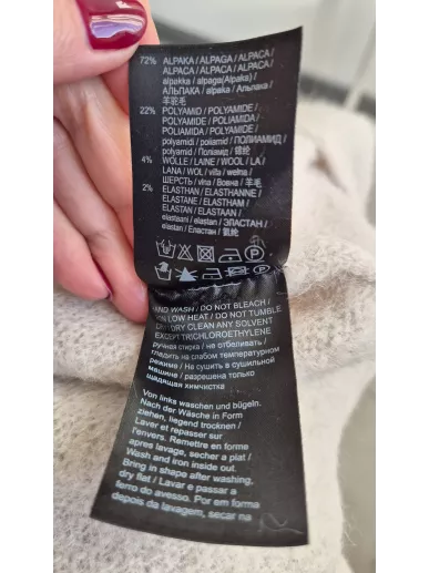 Luisa Cerano kardigan z alpaki beżowy nowy – Stylowy Komis