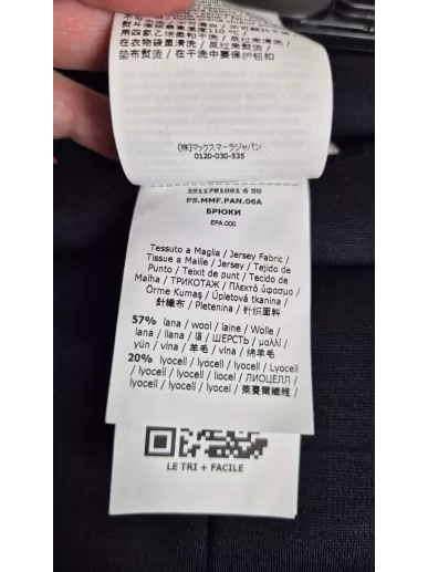 Granatowe culottes MaxMara z guzikami – nowe | Stylowy Komis