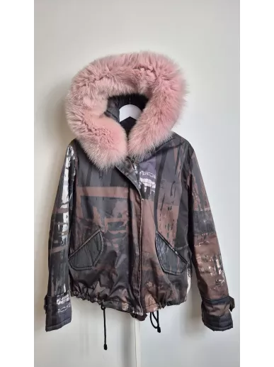 Wild Arctic kurtka z futrem lisa i odpinaną podpinką Made in Italy