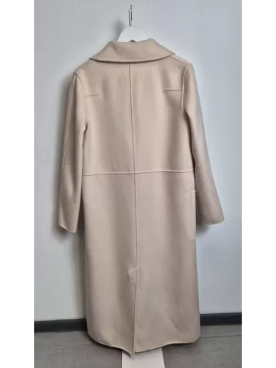 Śmietankowy płaszcz Elisabetta Franchi wełna kaszmir – Stylowy Komis