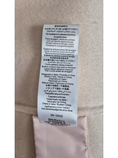 Śmietankowy płaszcz Elisabetta Franchi wełna kaszmir – Stylowy Komis