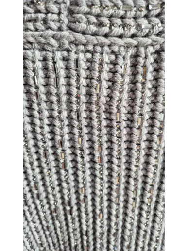 Kurtka bomber Ermanno Scervino z wełny merino z kryształami