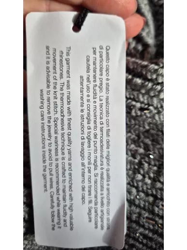 Kurtka bomber Ermanno Scervino z wełny merino z kryształami