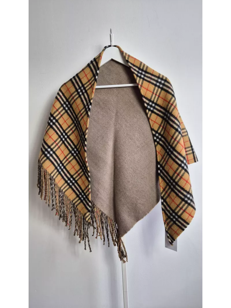 Burberry chusta kaszmirowa dwustronna w kratę 164x82 cm – Stylowy Komi