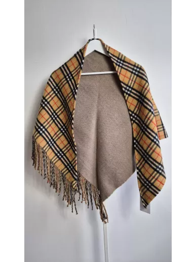 Burberry chusta kaszmirowa dwustronna w kratę 164x82 cm – Stylowy Komi