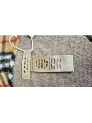 Burberry chusta kaszmirowa dwustronna w kratę 164x82 cm – Stylowy Komi