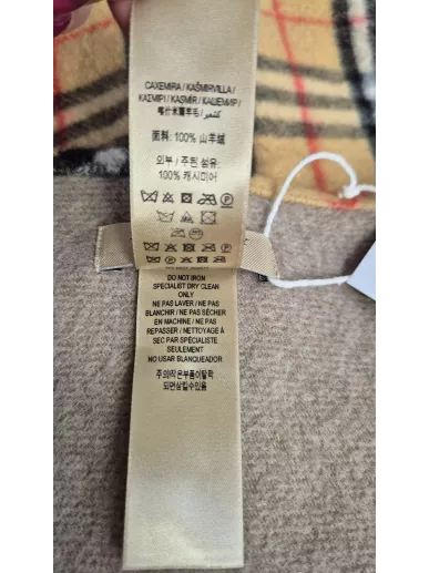 Burberry chusta kaszmirowa dwustronna w kratę 164x82 cm – Stylowy Komi