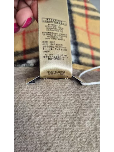Burberry chusta kaszmirowa dwustronna w kratę 164x82 cm – Stylowy Komi