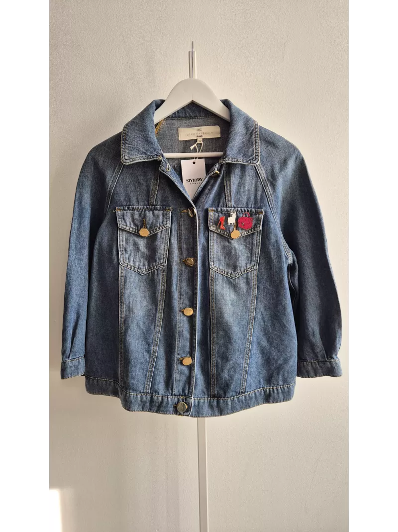 Kurtka jeansowa Elisabetta Franchi Jeans 42 IT– Stylowy Komis