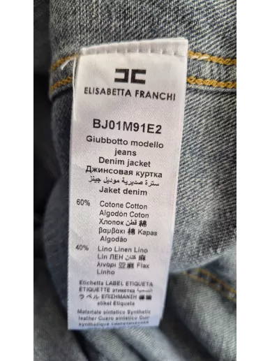 Kurtka jeansowa Elisabetta Franchi Jeans 42 IT– Stylowy Komis