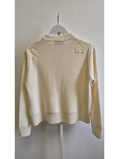 Ermanno Scervino kremowy sweter z koronką | Stylowy Komis