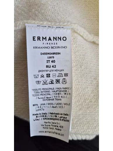 Ermanno Scervino kremowy sweter z koronką | Stylowy Komis