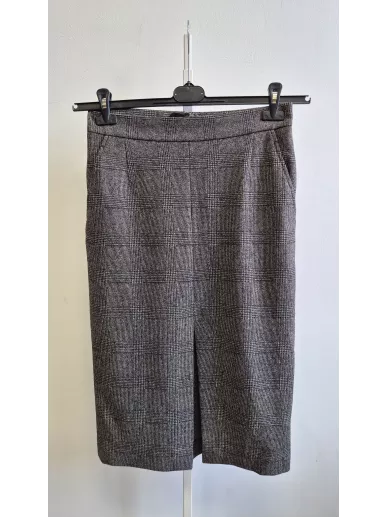 Riani spódnica ołówkowa szara krata 40 Stylowy Komis