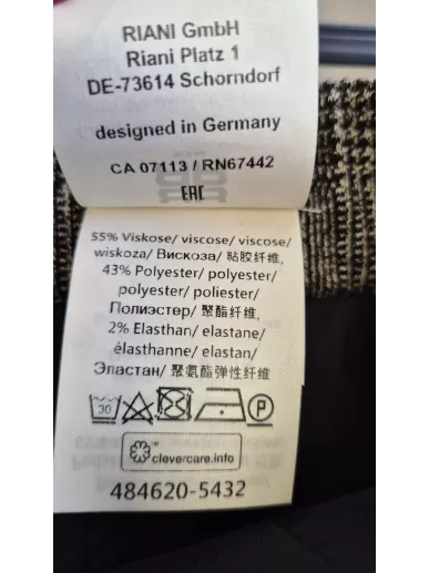 Riani spódnica ołówkowa szara krata 40 Stylowy Komis