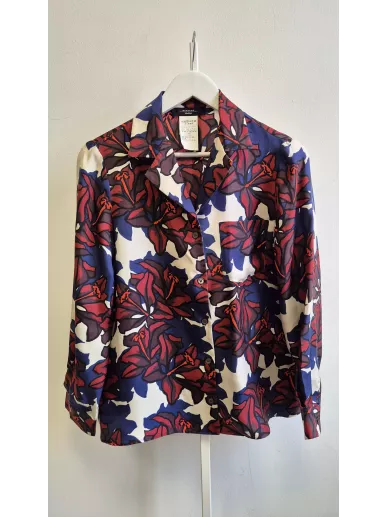 Weekend Max Mara bluzka jedwabna kwiaty 40 | Stylowy Komis