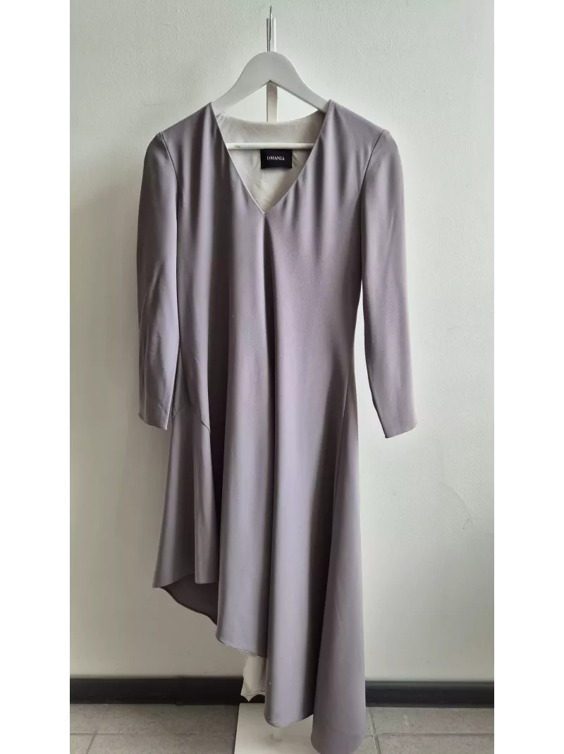 Szara asymentryczna sukienka La Mania „Hemle” – wiskoza, r. 36