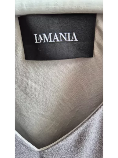 Szara asymentryczna sukienka La Mania „Hemle” – wiskoza, r. 36