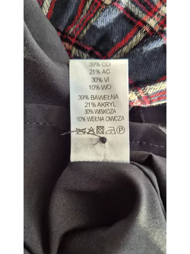 Sukienka Bizuu Après Midi w kratę XS – falbany | Stylowy Komis