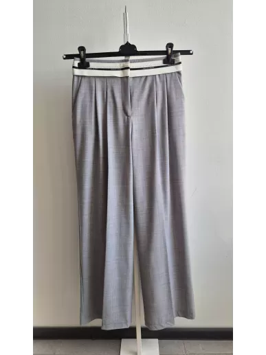 Szare spodnie Marc Cain Wichita wide leg – wełna dziewicza | Stylowy K