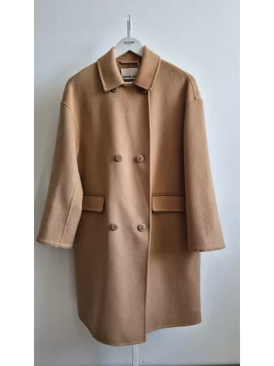 Hexeline płaszcz camelowy 100% wełna S – klasyka | Stylowy Komis