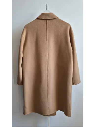 Hexeline płaszcz camelowy 100% wełna S – klasyka | Stylowy Komis