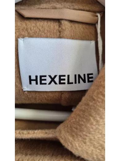 Hexeline płaszcz camelowy 100% wełna S – klasyka | Stylowy Komis